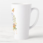 Tasse Latte Ruban de rose dorée 50e anniversaire (Droite)