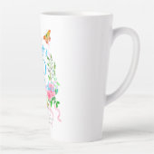 Tasse Latte Ruban de rose rose 60 ans (Droite)