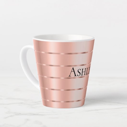 Tasse Latte Ruban Rose Gold  (Angle gauche)