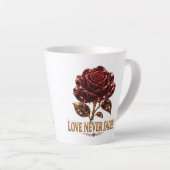 Tasse Latte Ruby Crystal Rose – Love Never Fades (Angle droit)