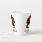 Tasse Latte Ruby Crystal Rose – Love Never Fades (Devant)