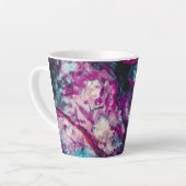 Tasse Latte Ruby et Sapphire Crystal Geode Abstrait (Angle gauche)