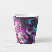Tasse Latte Ruby et Sapphire Crystal Geode Abstrait (Devant)