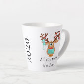 Tasse Latte Rudolph le renne masqué du visage (Angle droit)