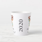 Tasse Latte Rudolph le renne masqué du visage (Devant)