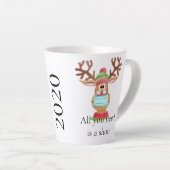 Tasse Latte Rudolph le renne masqué du visage (Angle droit)