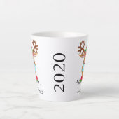 Tasse Latte Rudolph le renne masqué du visage (Devant)