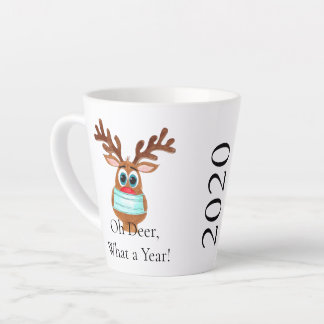 Tasse Latte Rudolph le renne masqué du visage