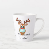 Tasse Latte Rudolph le renne masqué du visage (Droite)