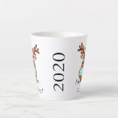 Tasse Latte Rudolph le renne masqué du visage (Devant)