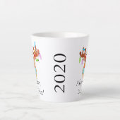 Tasse Latte Rudolph le renne masqué du visage (Devant)