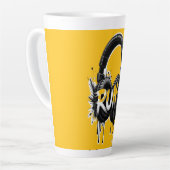 Tasse Latte RUN Headphones Street Art Sticker (Angle gauche)