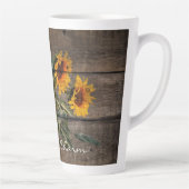 Tasse Latte Rustic Barn Wood Sunflower (Droite)