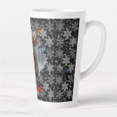 Tasse Latte Rustic Christmas moose winter woodland forest snow (Droite)