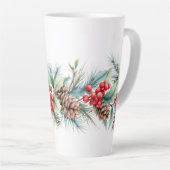 Tasse Latte Rustic Watercolor Border (Angle droit)