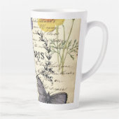 Tasse Latte rustique français scripts de pays paris eiffel tow (Droite)