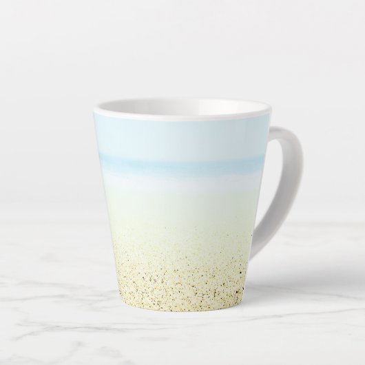 Tasse Latte Sable et mer Calme Côté (Angle droit)