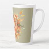 Tasse Latte Sage Green & Orange Citrouille Bounty Thanksgiving (Droite)