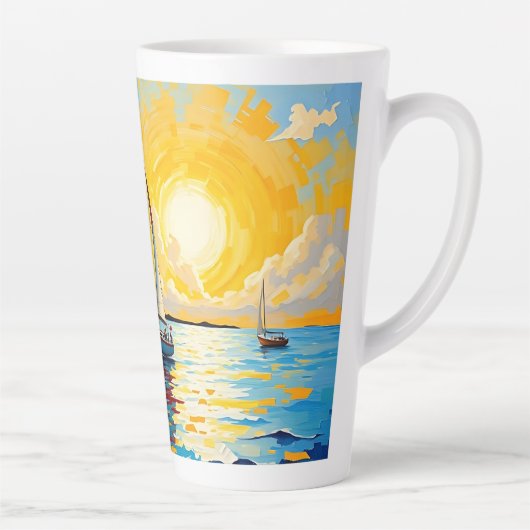 Tasse Latte Sailboat at Sunset (Droite)
