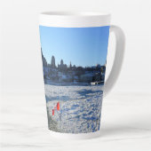 Tasse Latte Saint Lawrence River & Old Québec City, Québec (Angle droit)