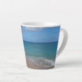 Tasse Latte Saint Lucia Beach Paysage tropical (Angle droit)
