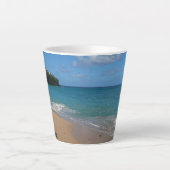 Tasse Latte Saint Lucia Beach Paysage tropical (Devant)