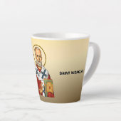 Tasse Latte Saint Nicolas icône orthodoxe serbe des saints (Angle droit)