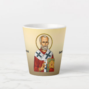 Tasse Latte Saint Nicolas icône orthodoxe serbe des saints
