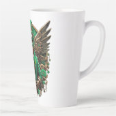 Tasse Latte Saint Patrick's Day trèfle à vapeur (Droite)