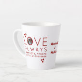 Tasse Latte Saint Valentin AMOUR TOUJOURS Photo Christian (Angle gauche)