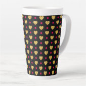 Tasse Latte Saint Valentin Coeurs d'or Motif-23655 (Angle droit)