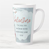 Tasse Latte Saint-Valentin de marée rose sévère (Droite)