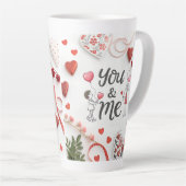 Tasse Latte Saint-Valentin "Toi & Moi" romantique (Angle droit)