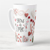 Tasse Latte Saint-Valentin "Toi & Moi" romantique (Angle gauche)