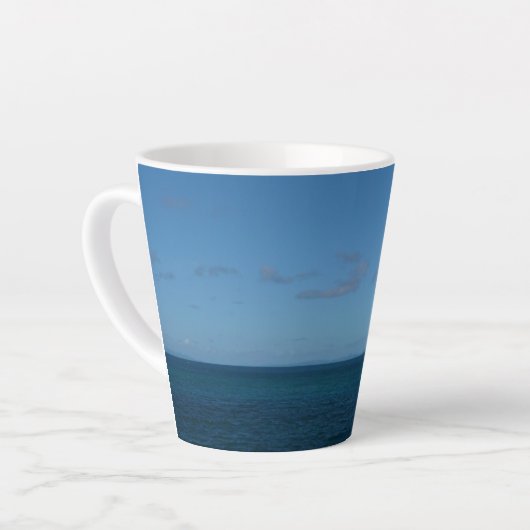 Tasse Latte Sainte-Lucie Horizon Océan Bleu (Angle gauche)