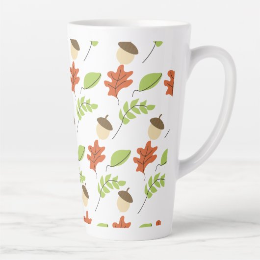 Tasse Latte Saison Automne Feuilles Acorn (Droite)