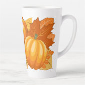 Tasse Latte Saison d'automne Halloween Citrouille Motif (Droite)