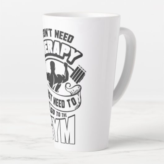 Tasse Latte Salle de sport (Angle droit)