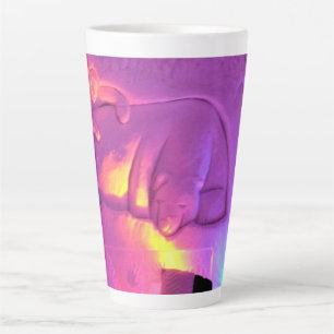 Tasse Latte Salle d'ours polaire à l'Hôtel de Glace, Québec, C