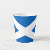 Tasse Latte Saltire ~ Drapeau de l'Ecosse (Devant)