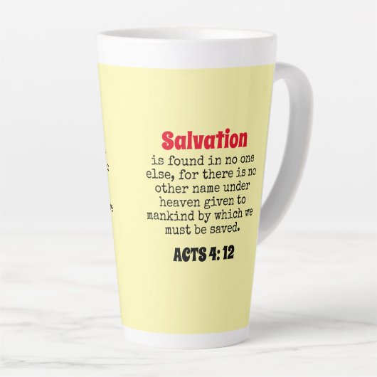 Tasse Latte salut (Angle droit)
