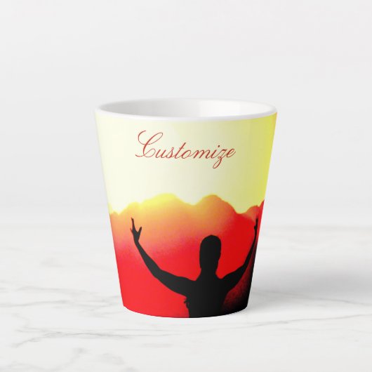Tasse Latte Salutation de danseur Sunrise Thunder Cove (Devant)