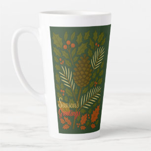 Tasse Latte Salutations de la saison des vacances d'automne et