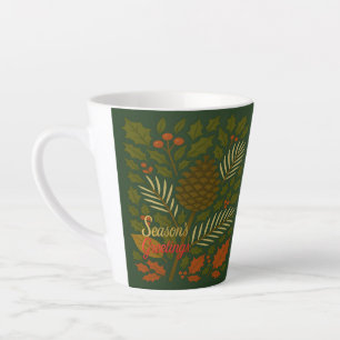 Tasse Latte Salutations de la saison des vacances d'automne et