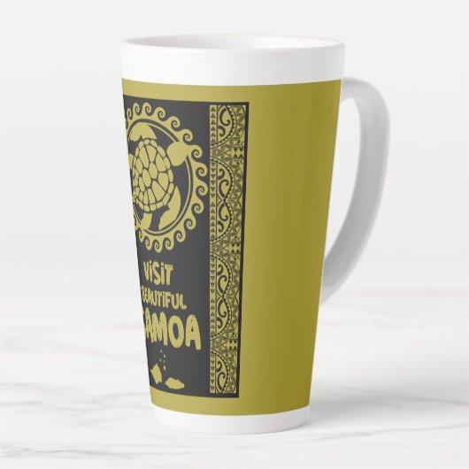 Tasse Latte Samoa île (Angle droit)