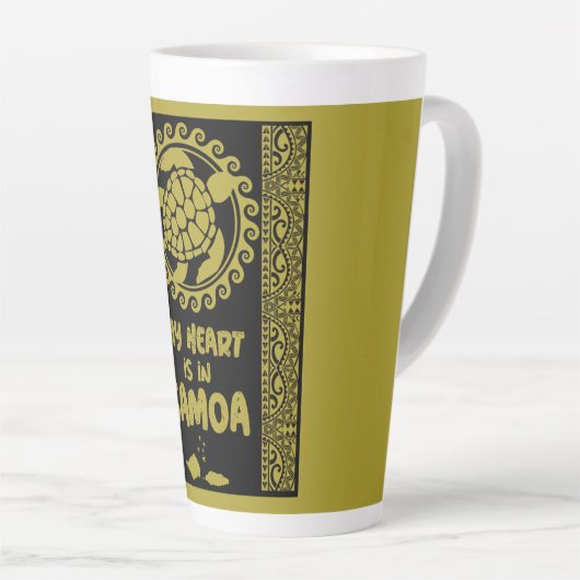 Tasse Latte Samoa île T-Shirt (Angle droit)