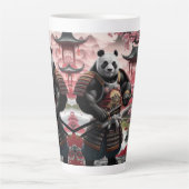Tasse Latte Samurai Panda dans le paysage chinois traditionnel (Devant)