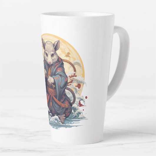 Tasse Latte Samurai Rat (Angle droit)