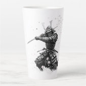 Tasse Latte Samurai Warrior in Action Japanese Art Ceramic (Devant)