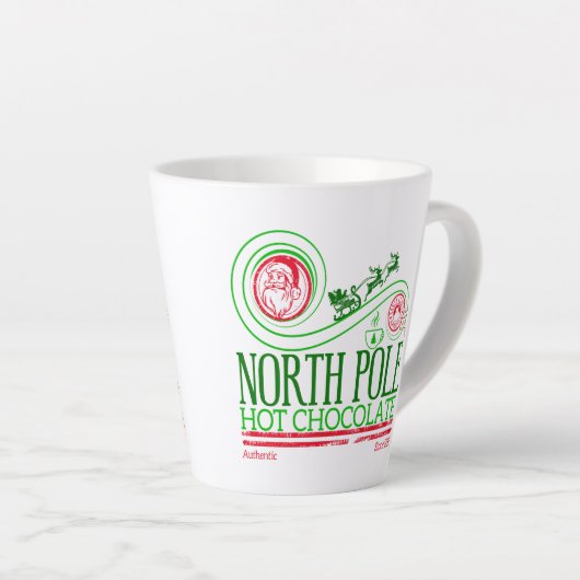 Tasse Latte Santa Clause Pôle Nord Chocolat chaud (Angle droit)